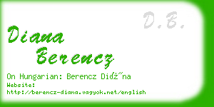 diana berencz business card